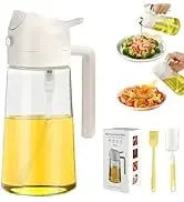 2pc Oil Sprayer Spray for 2 in 1 500ml Oil Sprayer & Pourer Plastic Spray Bottle Kitchen Gadget Sets Accessories for Camping BBQ