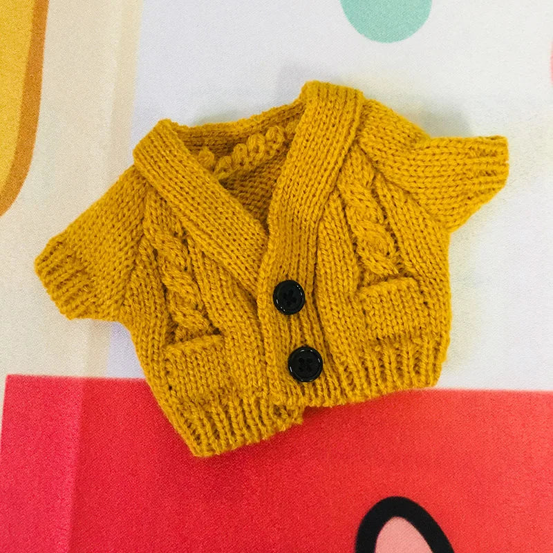 Doll Clothes for 20cm Idol Dolls Plush Star Doll's Clothing Sweater Stuffed Toy Outfit for Cotton Dolls Accessories DIY Gifts