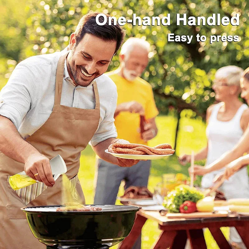 200/300/500mlOil Spray Plastic Household Kitchen Oil Spray Bottle Nebulizing Mist Filling Cooking Dual Use BBQ Camping Dispenser