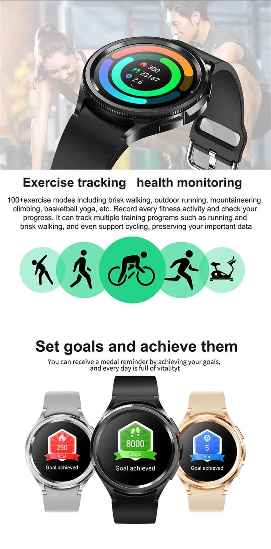 2025 New Smart Watch 6 Classic Smart Watch Fashion Men Sports Fitness Waterproof Heart Rate AMOLED HD Bluetooth Call Smartwatch