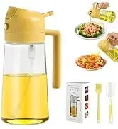 2pc Oil Sprayer Spray for 2 in 1 500ml Oil Sprayer & Pourer Plastic Spray Bottle Kitchen Gadget Sets Accessories for Camping BBQ