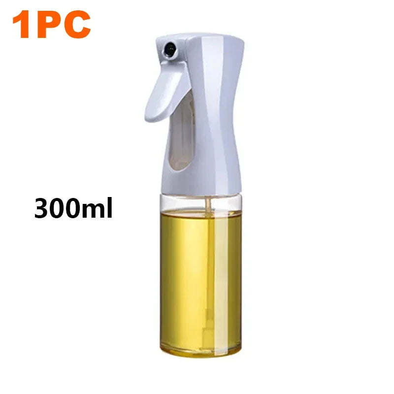 200/300/500mlOil Spray Plastic Household Kitchen Oil Spray Bottle Nebulizing Mist Filling Cooking Dual Use BBQ Camping Dispenser