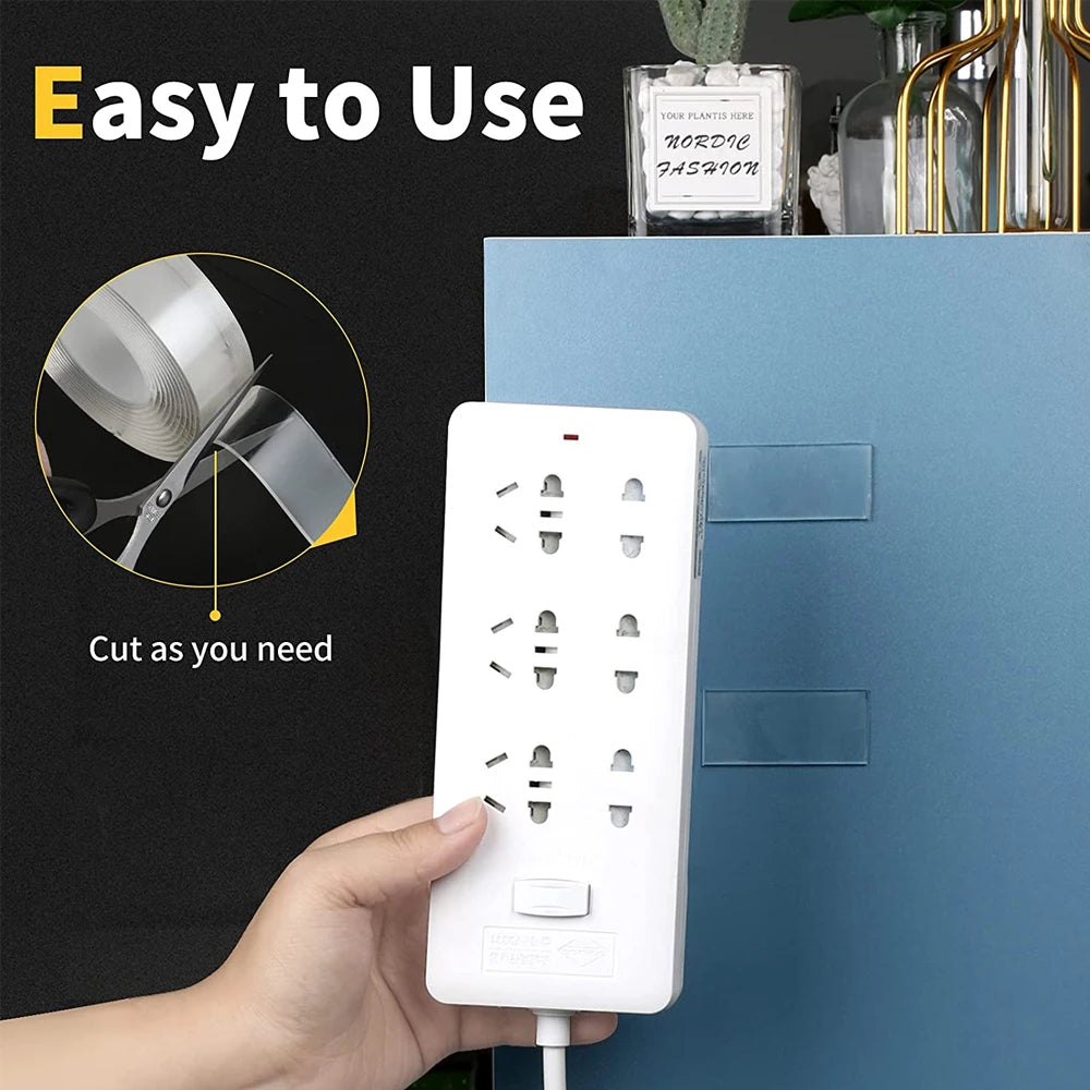 50mm Width Double-sided Adhesive Nano Tape 1-5M Reusable No Trace Waterproof Ultra-strong Wall Tape Strip Clear Mounting Tape