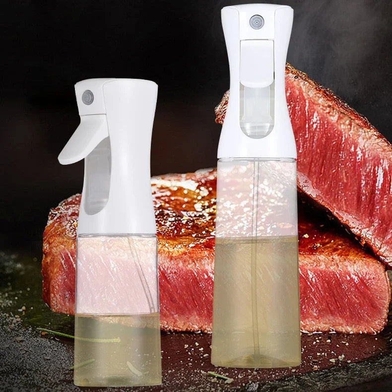 200/300/500mlOil Spray Plastic Household Kitchen Oil Spray Bottle Nebulizing Mist Filling Cooking Dual Use BBQ Camping Dispenser