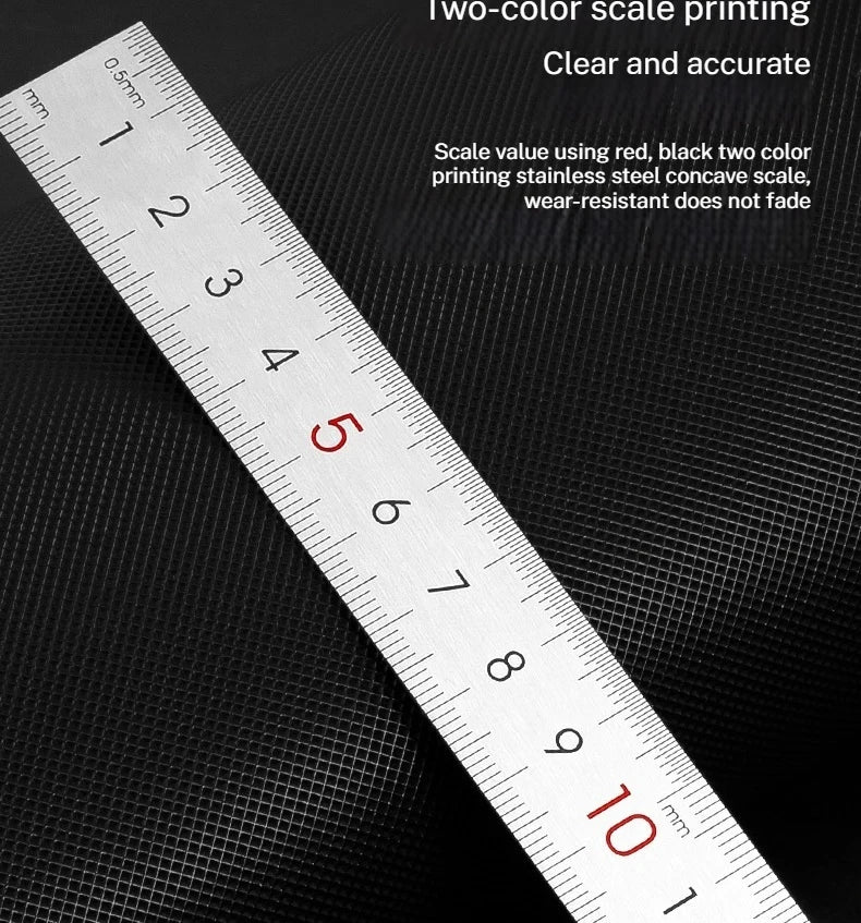 Deli Stainless Steel Ruler for Students And Woodworkers Straight Edge Measuring Tool for Drawing And Drafting 15/20/30/50cm