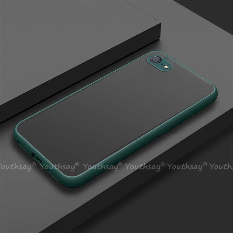 For iPhone SE 2022 Case for iPhone SE 3 2022 2020 8 7 Plus Cover Silicone Matte Rubber Translucent Case For iPhone SE 2022 Cover