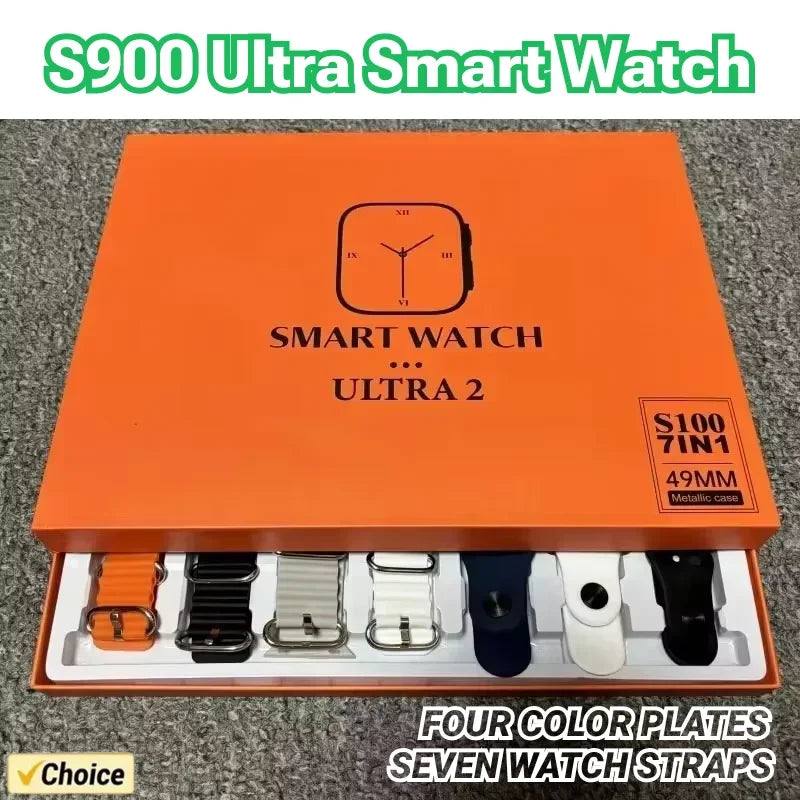 2025 7 Watch Straps New Watch10 Ultra 3 Smartwatch 2.2HD Amoled Circular Screen ECG Monitoring Reloj Inteligente Wristwatch