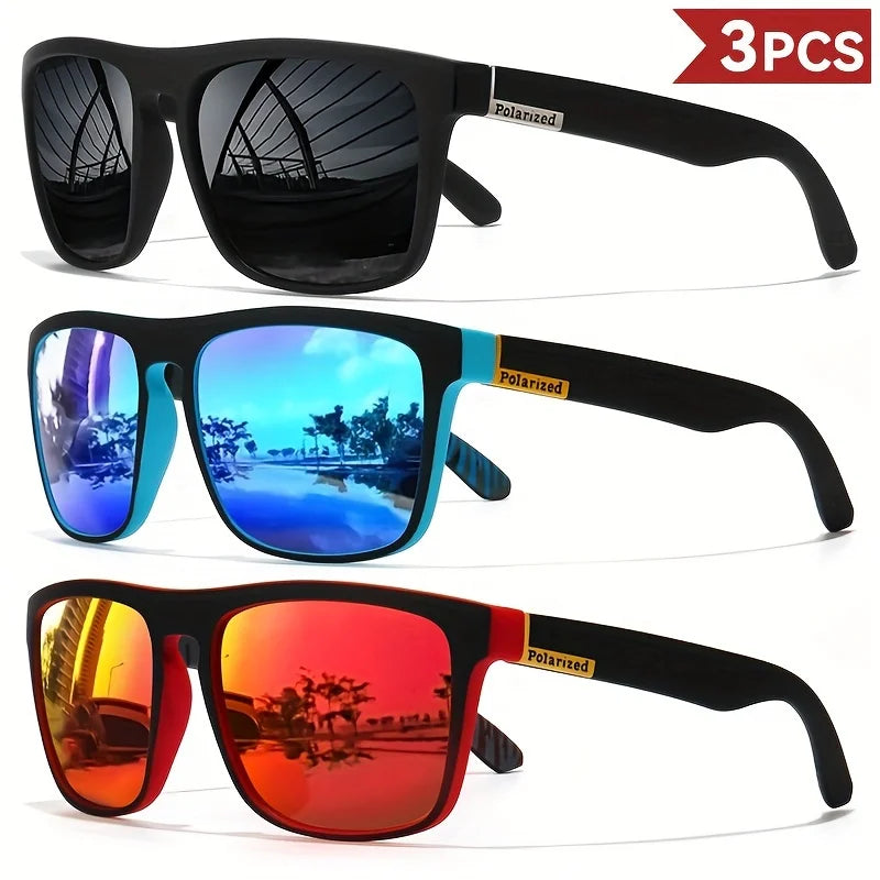 Fashion Vintage Square Polarized Sunglasses Men Women Driving Fishing Luxury Brand Designer Sun Glasses Driver's Eyewear UV400