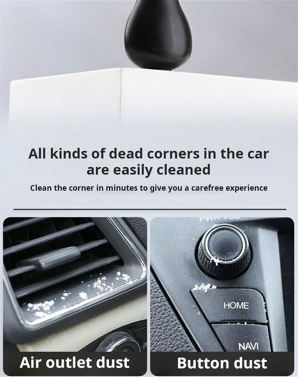 1/2PC Car Air Conditioner Cleaning Brush Car Air Outlet Crevice Dust Removal Brushes for Car Interior Cleaning Brush Accessories
