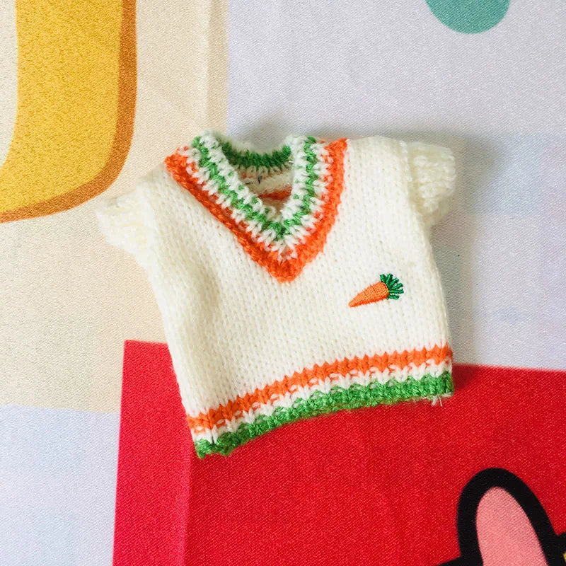 Doll Clothes for 20cm Idol Dolls Plush Star Doll's Clothing Sweater Stuffed Toy Outfit for Cotton Dolls Accessories DIY Gifts