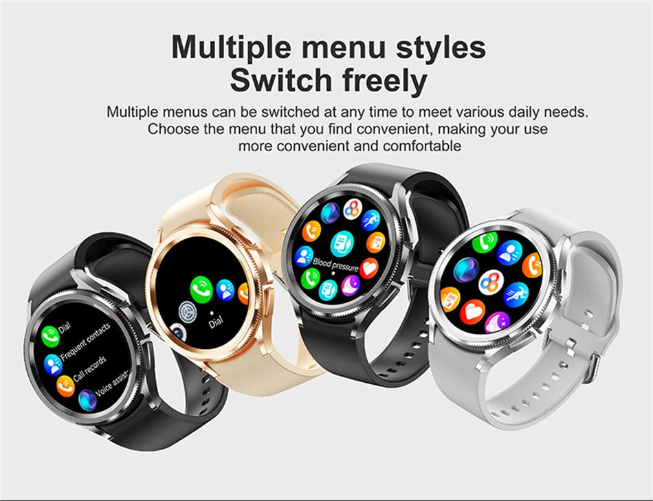 2025 New Smart Watch 6 Classic Smart Watch Fashion Men Sports Fitness Waterproof Heart Rate AMOLED HD Bluetooth Call Smartwatch