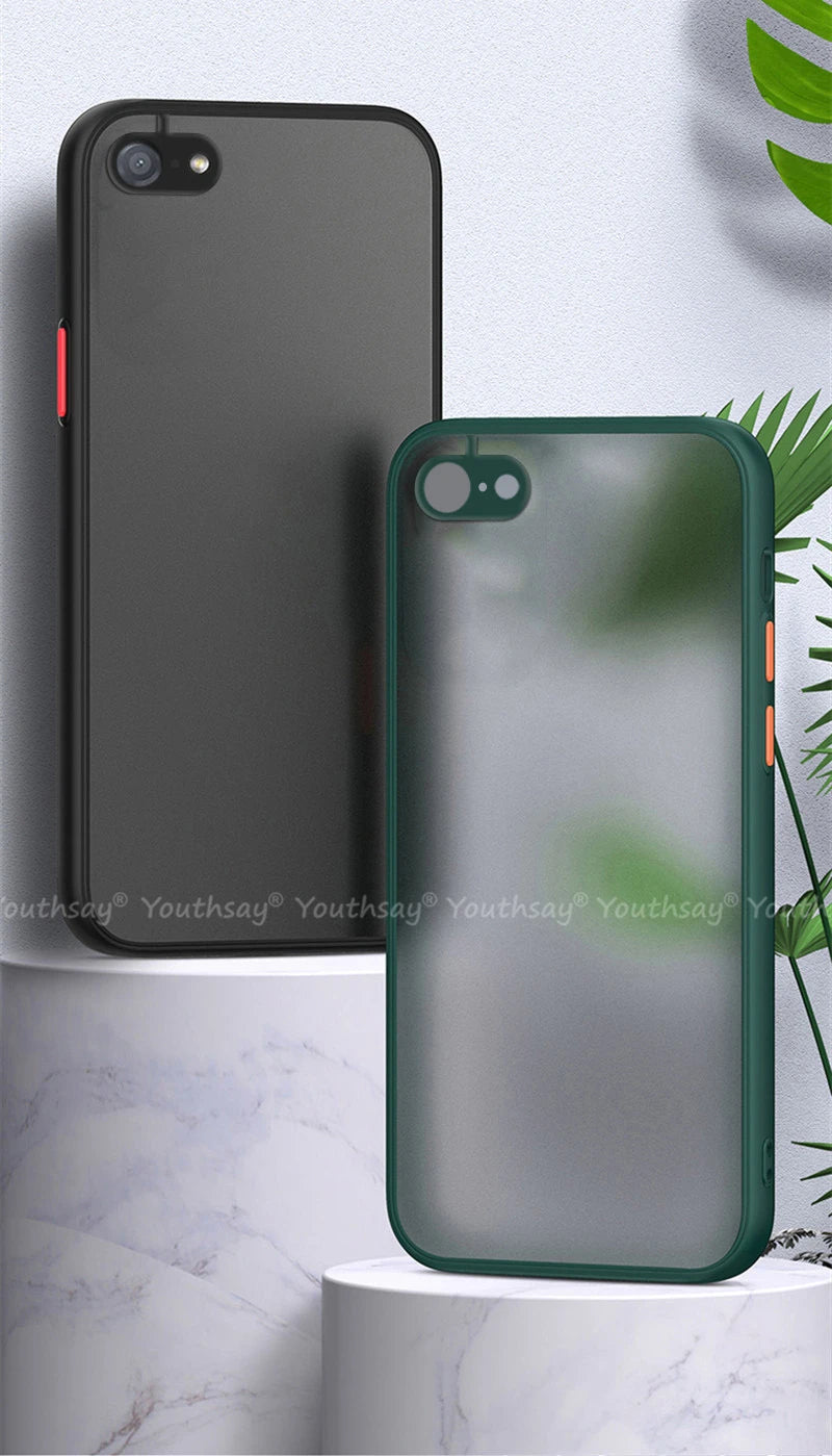 For iPhone SE 2022 Case for iPhone SE 3 2022 2020 8 7 Plus Cover Silicone Matte Rubber Translucent Case For iPhone SE 2022 Cover