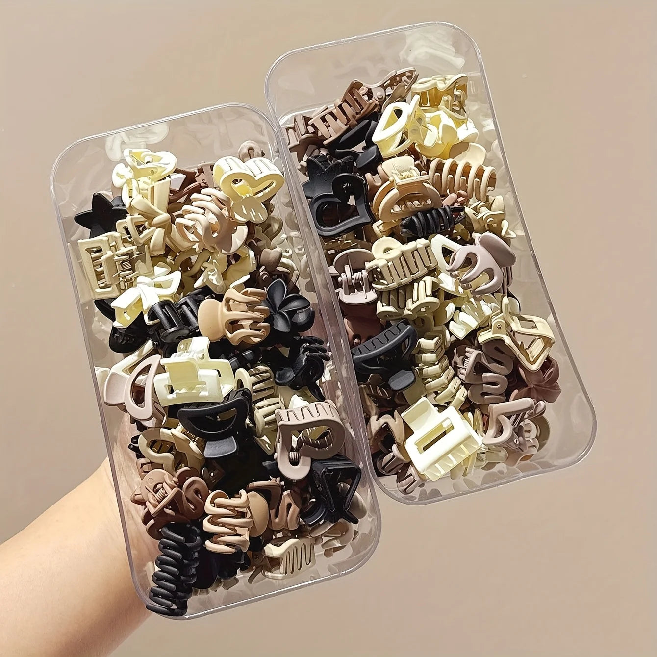 5/10/20/30pcs Beige Mixed Pack Small Clips, Cute Girl Accessories - Perfect for Daily Use, Special Occasions, or Travel Gifts