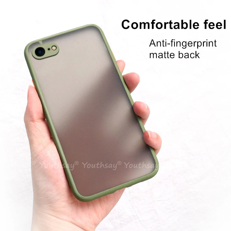 For iPhone SE 2022 Case for iPhone SE 3 2022 2020 8 7 Plus Cover Silicone Matte Rubber Translucent Case For iPhone SE 2022 Cover