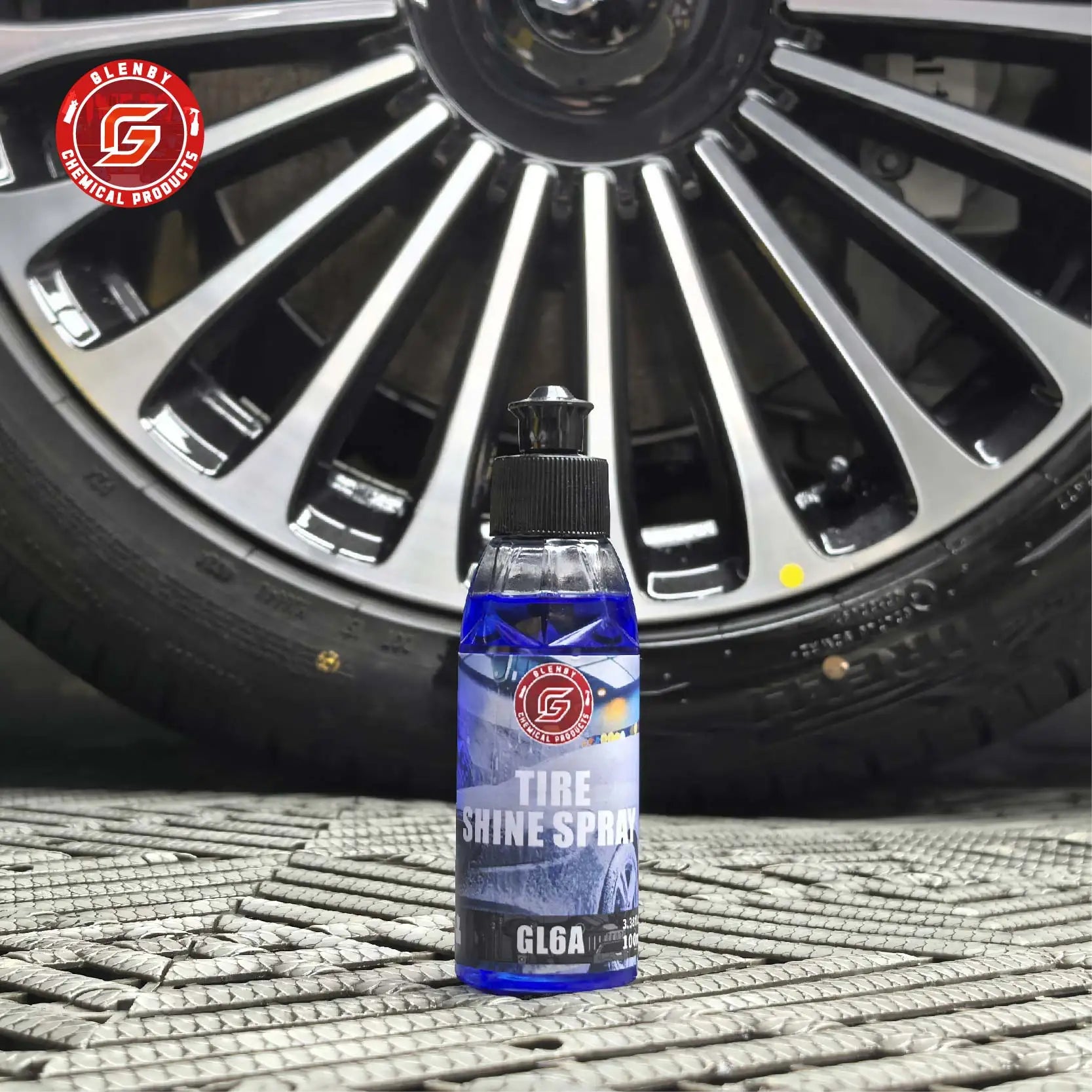 Glenby GL6A Tire Wet Specially Formulated Tire Shine Keep Them Looking Wet Black and Glossy With One Quick Spray