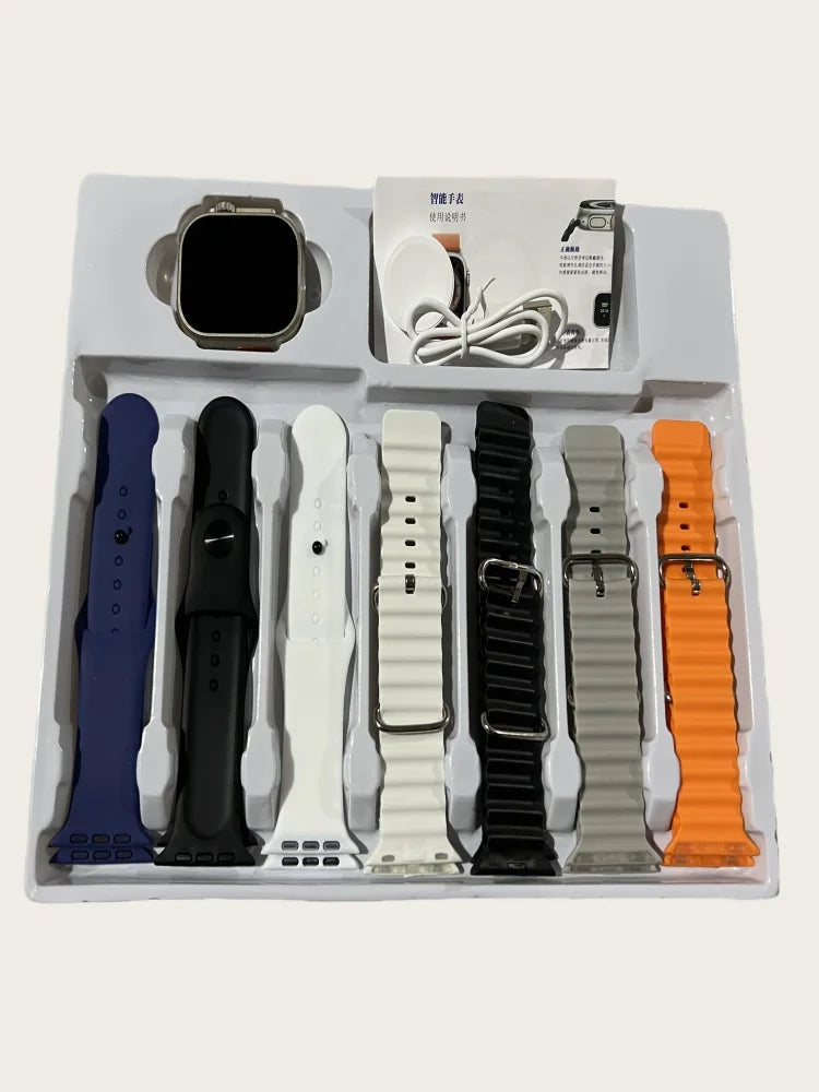 7 Watch Straps New Watch 10 Ultra 3 Smartwatch 2.2HD Amoled Circular Screen ECG Monitoring Reloj Inteligente Wireless Charging