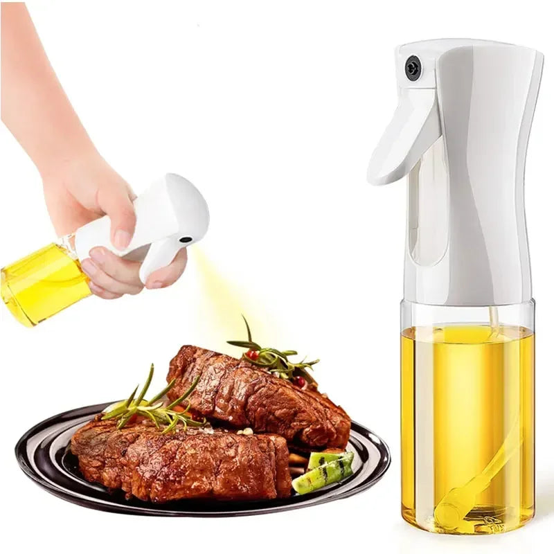 200/300/500mlOil Spray Plastic Household Kitchen Oil Spray Bottle Nebulizing Mist Filling Cooking Dual Use BBQ Camping Dispenser