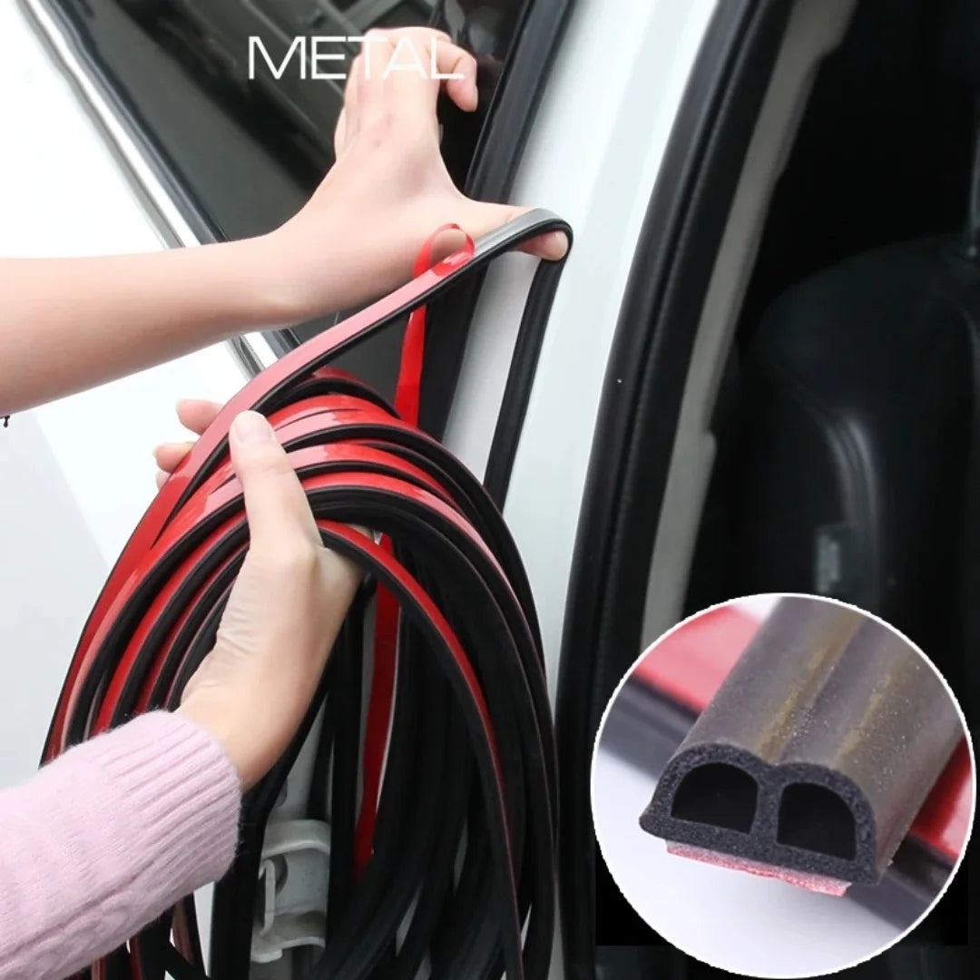 Car Door Seal Strips Sticker Weatherstrip Rubber B Shape Door Seals Sound Insulation Auto Door Sealant Automobiles Accessories
