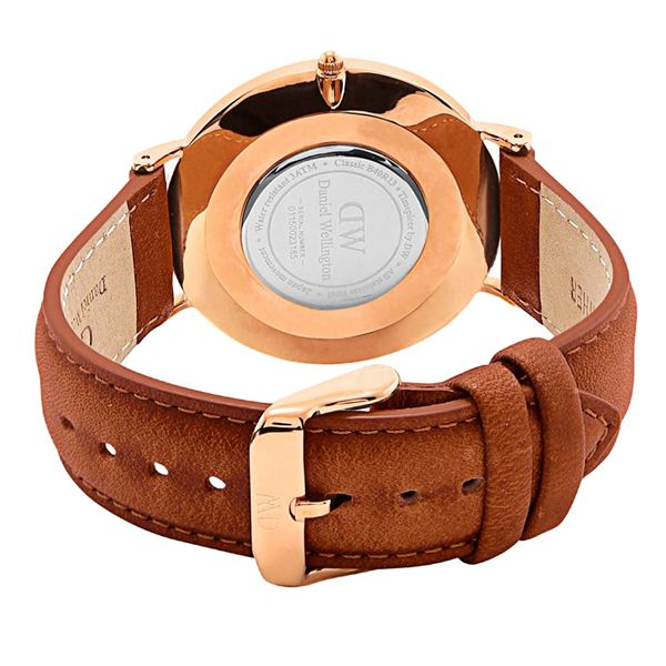DW Leather Strap Men Wrist Watch Analog Brown Leather Luxury Wrist Watch Stainless steel Smart Watch Leather Straps