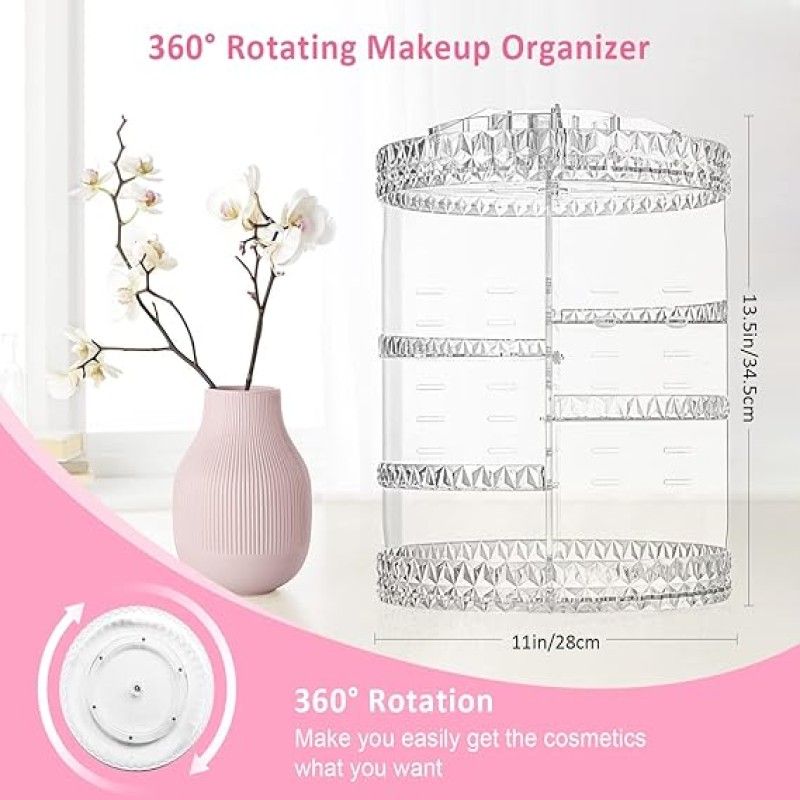 360 Rotating Diamond Cut Cosmetic Organizer Cosmetic Organizer Diamond 360 360 Rotating Diamond Cut Cosmetic Organizer Cosmetic Organizer Diamond 360