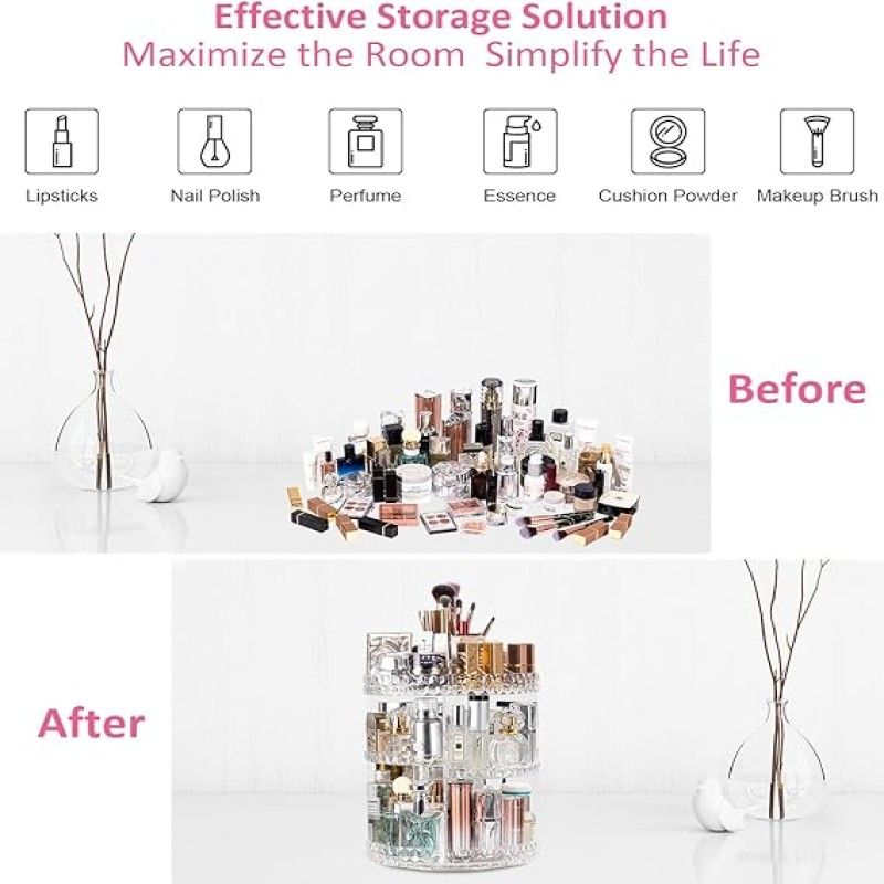 360 Rotating Diamond Cut Cosmetic Organizer Cosmetic Organizer Diamond 360 360 Rotating Diamond Cut Cosmetic Organizer Cosmetic Organizer Diamond 360