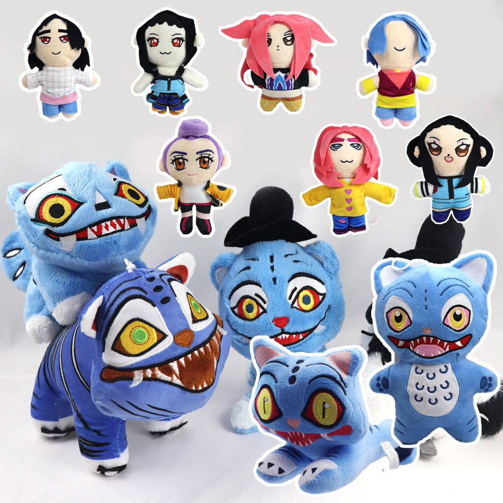 Amazon Cross-border K-POP Demon Hunters Children&#039;s Plush Toy Dolls Around The Witch Hunter Group
