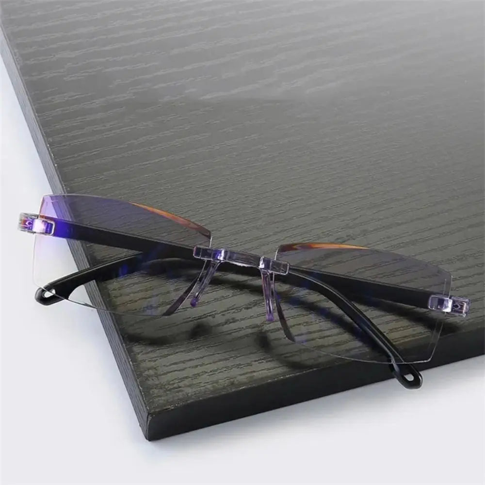 Intelligent Zoom Anti-blue Light Reading Glasses Frameless Cutting Edge Presbyopic Glasses Men and Women Presbyopic Glasses