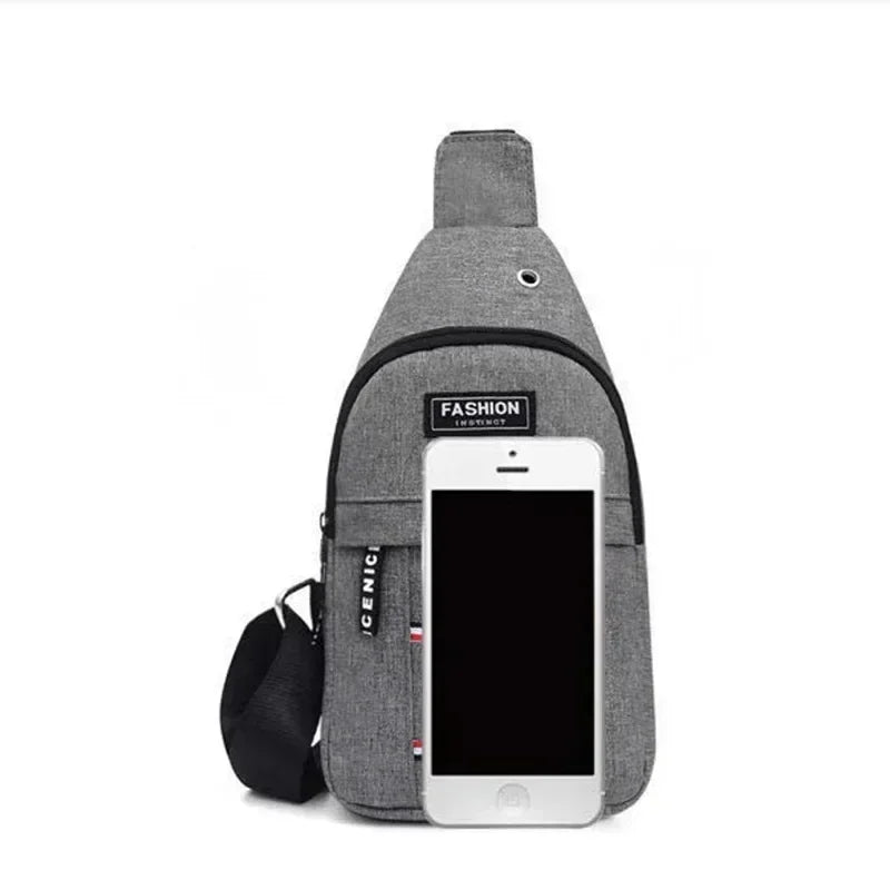 Men's fashionable, convenient, casual, waterproof, adjustable shoulder strap, large capacity waist bag suitable for outdoor acti