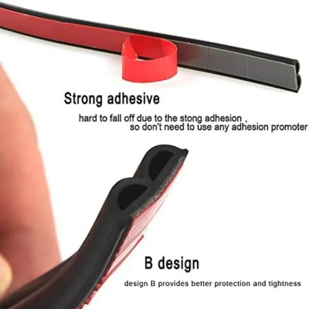 Car Door Seal Strips Sticker Weatherstrip Rubber B Shape Door Seals Sound Insulation Auto Door Sealant Automobiles Accessories
