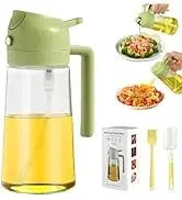 2pc Oil Sprayer Spray for 2 in 1 500ml Oil Sprayer & Pourer Plastic Spray Bottle Kitchen Gadget Sets Accessories for Camping BBQ