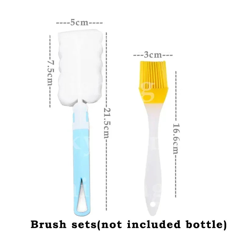 2pc Oil Sprayer Spray for 2 in 1 500ml Oil Sprayer & Pourer Plastic Spray Bottle Kitchen Gadget Sets Accessories for Camping BBQ