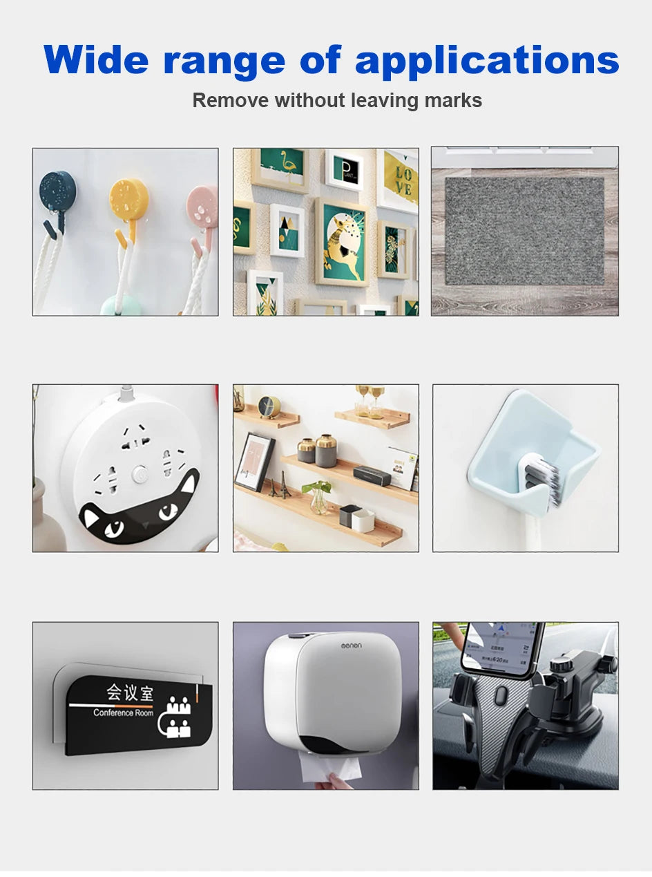 50mm Width Double-sided Adhesive Nano Tape 1-5M Reusable No Trace Waterproof Ultra-strong Wall Tape Strip Clear Mounting Tape