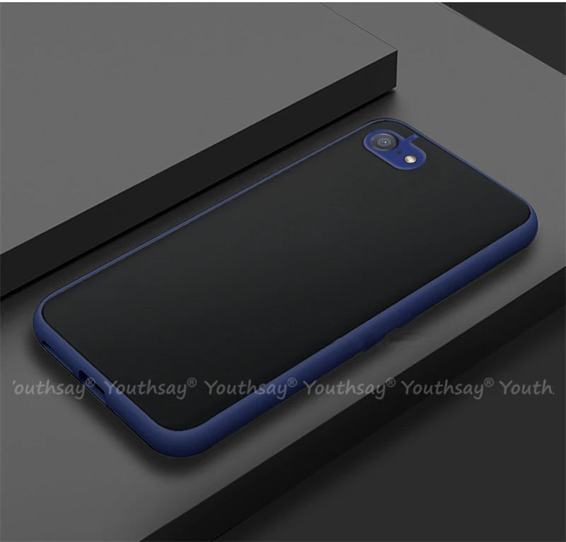 For iPhone SE 2022 Case for iPhone SE 3 2022 2020 8 7 Plus Cover Silicone Matte Rubber Translucent Case For iPhone SE 2022 Cover
