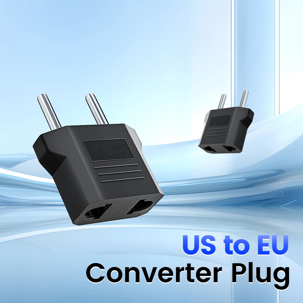3/5/10Pcs European Euro EU Plug to US USA Plug Socket Travel Charger Converter Adapter Type C Plug Electrical Sockets AC Outlet