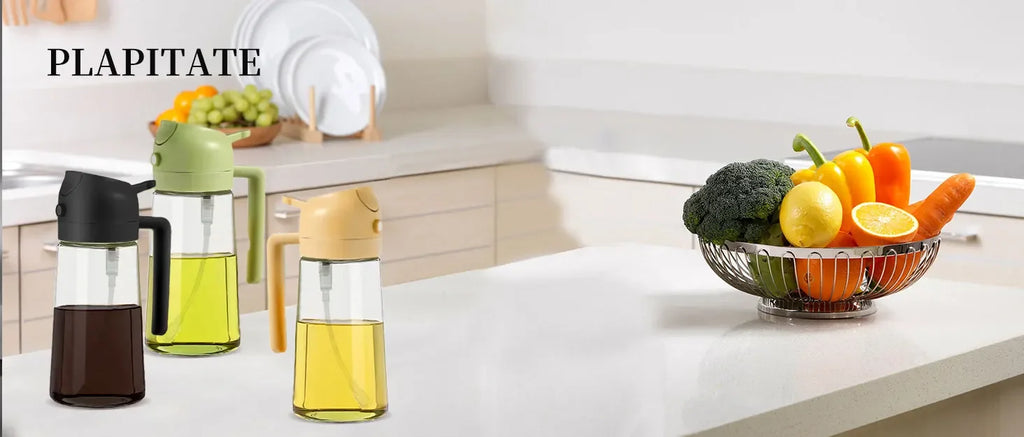 2pc Oil Sprayer Spray for 2 in 1 500ml Oil Sprayer & Pourer Plastic Spray Bottle Kitchen Gadget Sets Accessories for Camping BBQ