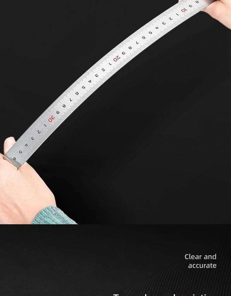 Deli Stainless Steel Ruler for Students And Woodworkers Straight Edge Measuring Tool for Drawing And Drafting 15/20/30/50cm