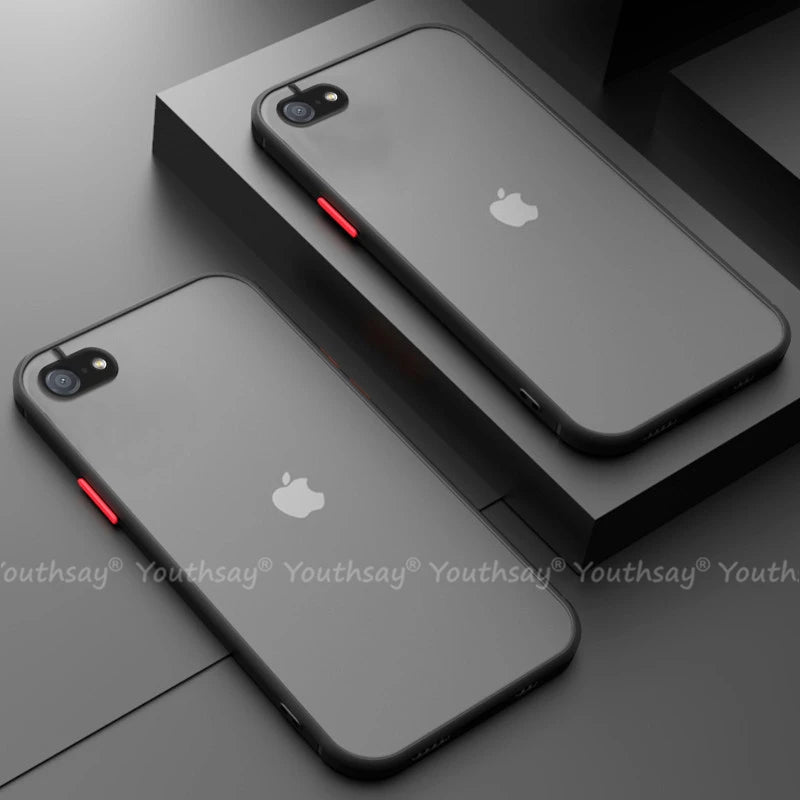 For iPhone SE 2022 Case for iPhone SE 3 2022 2020 8 7 Plus Cover Silicone Matte Rubber Translucent Case For iPhone SE 2022 Cover