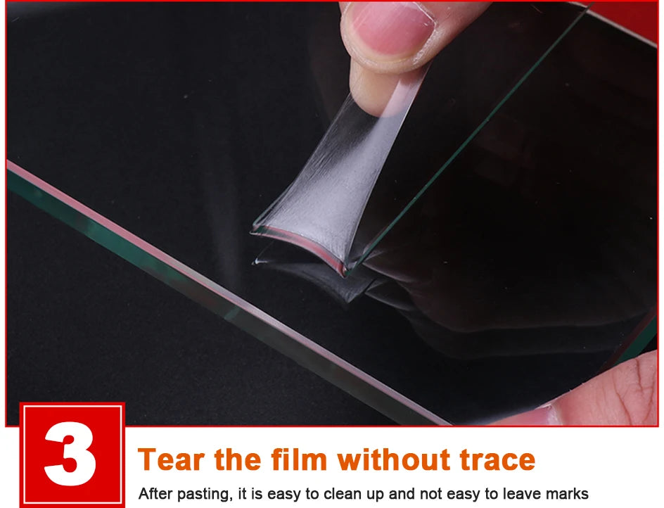 10M Double Sided Adhesive Tape Transparent Acrylic Waterproof Strong Mounting Tape Strip No Trace 5MM-35MM Width for Wall Decor