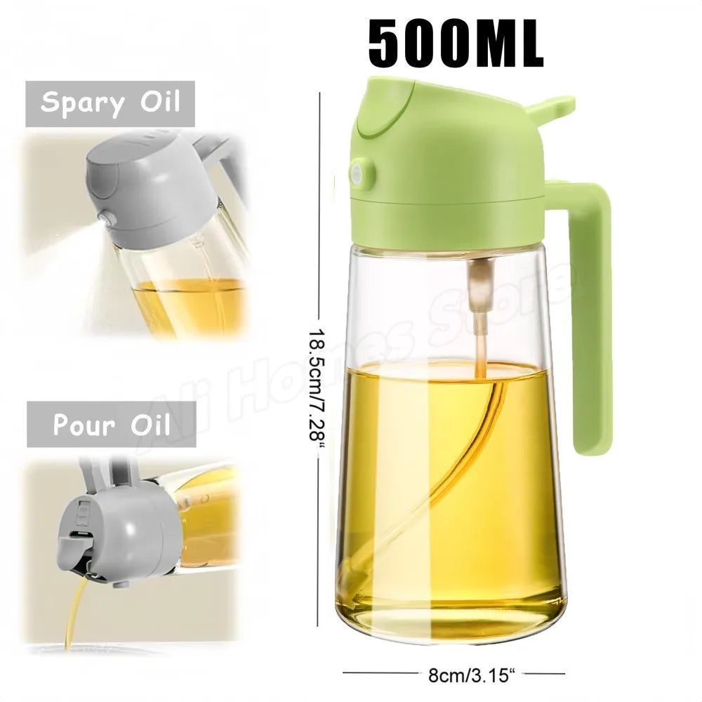 2pc Oil Sprayer Spray for 2 in 1 500ml Oil Sprayer & Pourer Plastic Spray Bottle Kitchen Gadget Sets Accessories for Camping BBQ