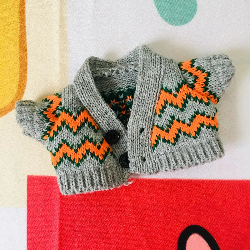 Doll Clothes for 20cm Idol Dolls Plush Star Doll's Clothing Sweater Stuffed Toy Outfit for Cotton Dolls Accessories DIY Gifts