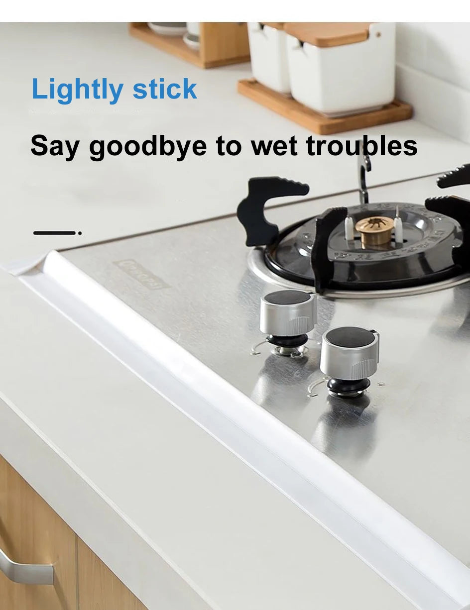 3.2M PVC Caulk Tape Self Adhesive Oil-Proof Kitchen Sink Edge Corner Wall Sticker  Bath Waterproof Toilet Sealing Strip Tape