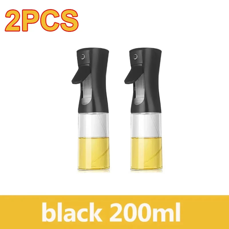 200/300/500mlOil Spray Plastic Household Kitchen Oil Spray Bottle Nebulizing Mist Filling Cooking Dual Use BBQ Camping Dispenser