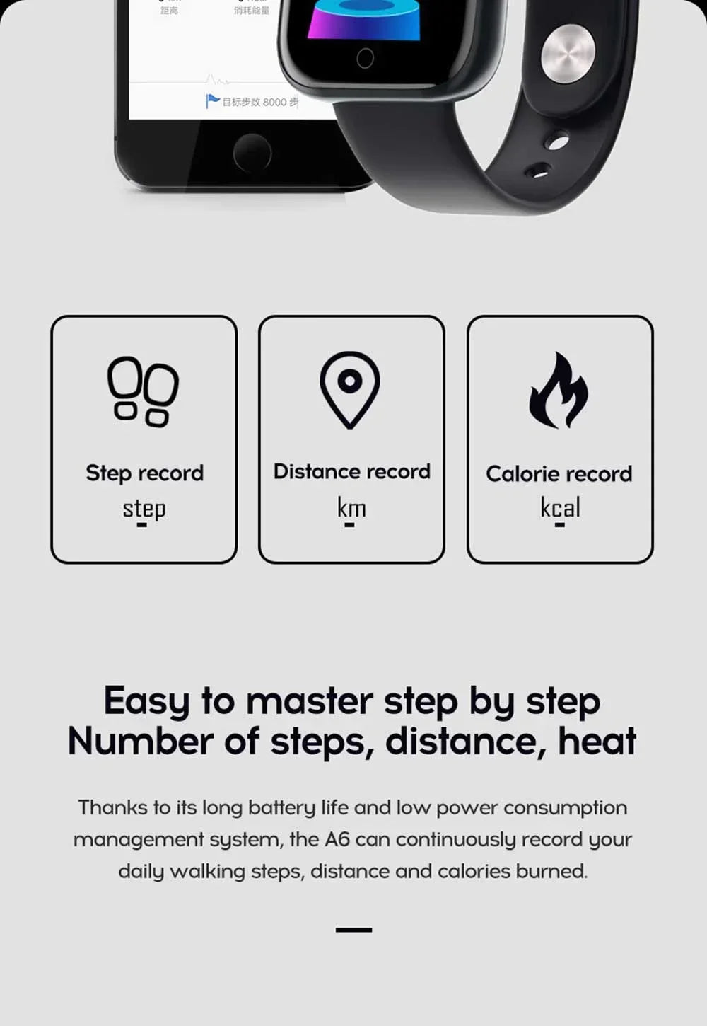 Smartwatch Y68 w/ Color Screen: Activity Tracker, Multi-Sport Mode, Step Counter, Notification Alert, Remote Music/Camera