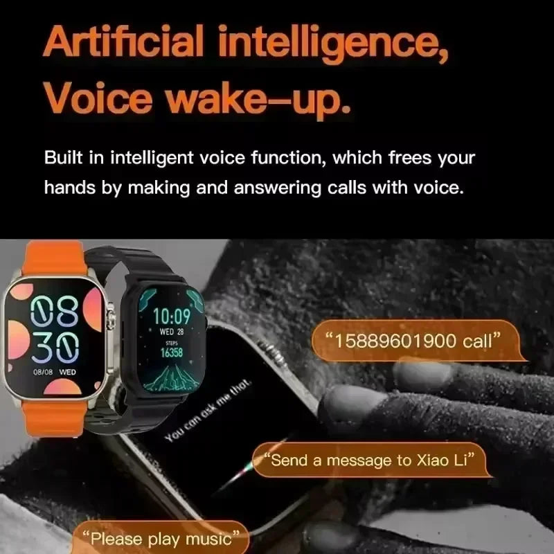 7 Watch Straps New Watch 10 Ultra 3 Smartwatch 2.2HD Amoled Circular Screen ECG Monitoring Reloj Inteligente Wireless Charging