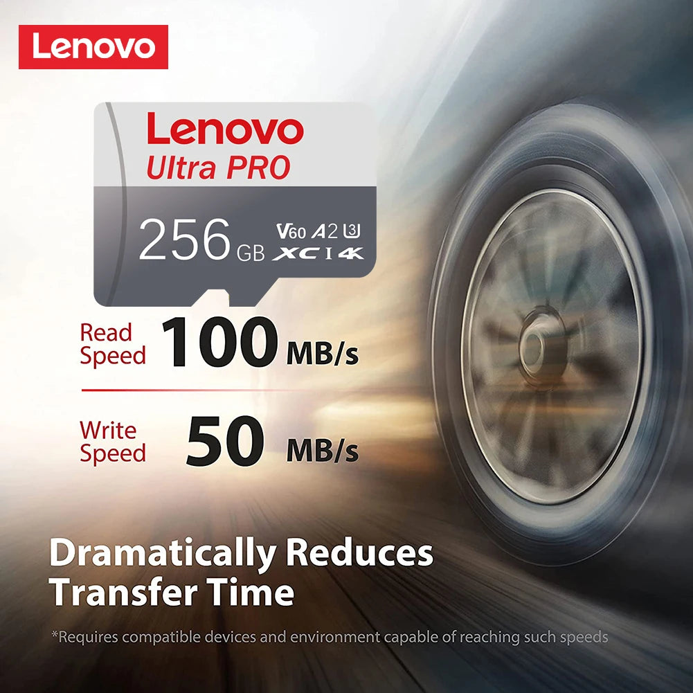 Lenovo Micro TF SD Card High Speed Transfer Ultra SD Memory Card U3 A2 TF Flash Cards for Phone Camera Table PC 2TB 1TB 128GB