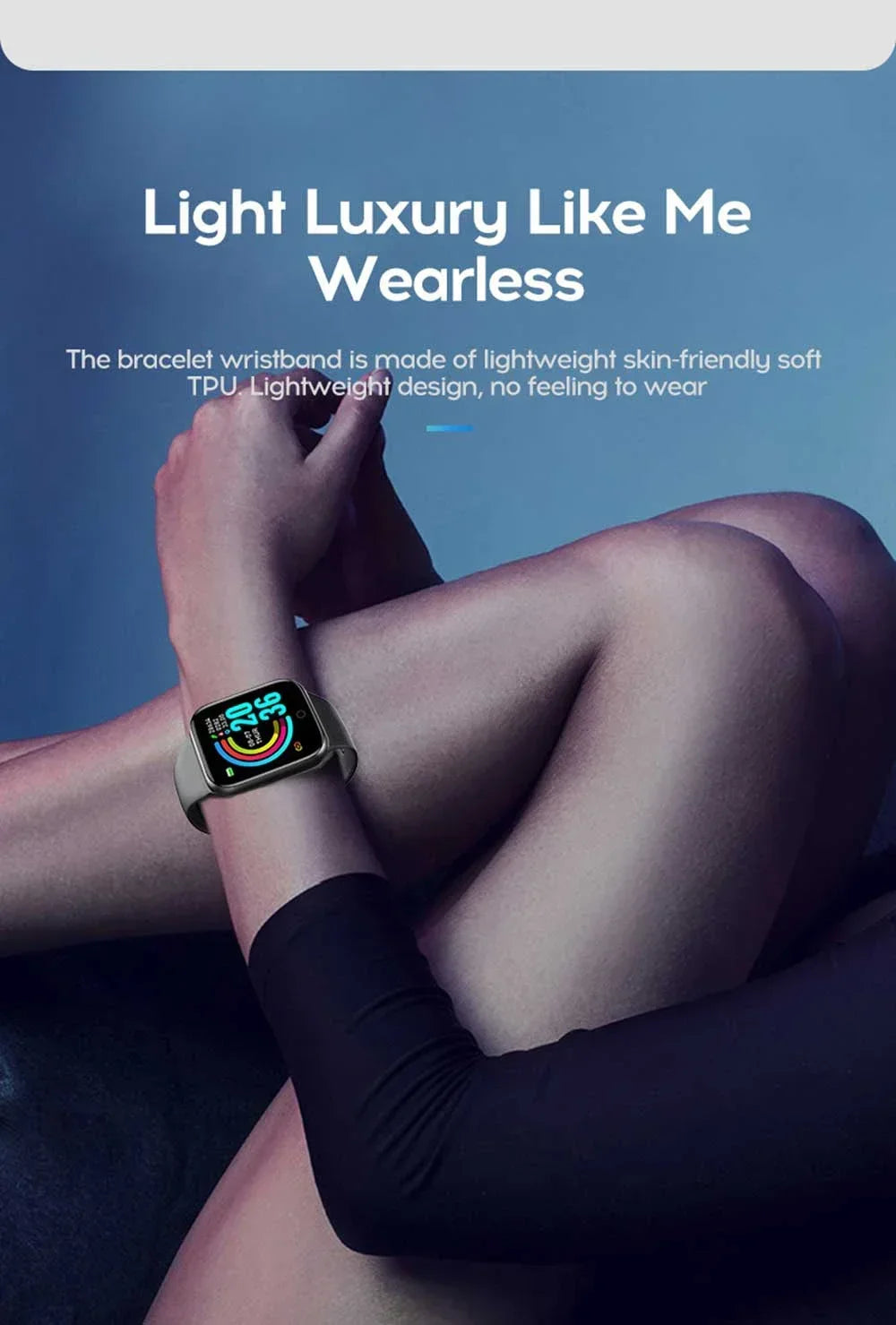 Smartwatch Y68 w/ Color Screen: Activity Tracker, Multi-Sport Mode, Step Counter, Notification Alert, Remote Music/Camera