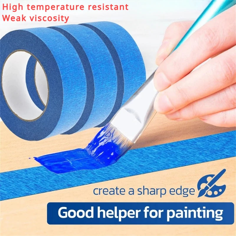 3 Roll/Set Paint Tape Multi-Surface Masking Easy Removal Paint Tape Security Wall Painting Crafts Art Construction Home 20m/Roll