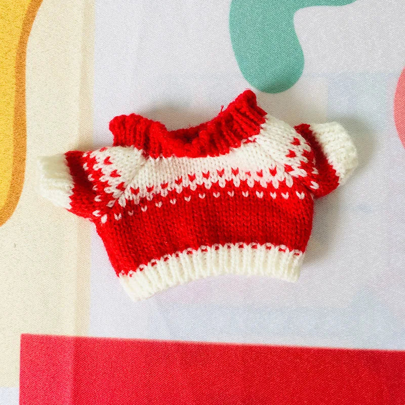 Doll Clothes for 20cm Idol Dolls Plush Star Doll's Clothing Sweater Stuffed Toy Outfit for Cotton Dolls Accessories DIY Gifts