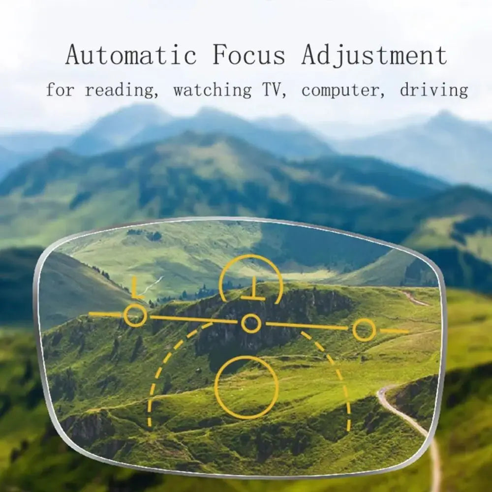 Intelligent Zoom Anti-blue Light Reading Glasses Frameless Cutting Edge Presbyopic Glasses Men and Women Presbyopic Glasses