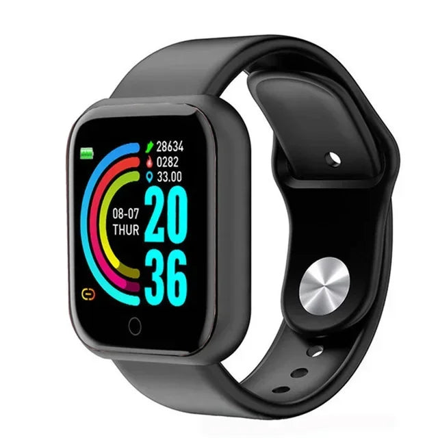Smartwatch Y68 w/ Color Screen: Activity Tracker, Multi-Sport Mode, Step Counter, Notification Alert, Remote Music/Camera